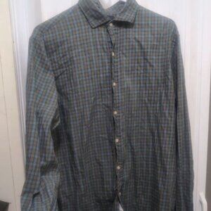 Polo Ralph Lauren - Men's Large Blue/Green Plaid Button Up Long Sleeve Shirt